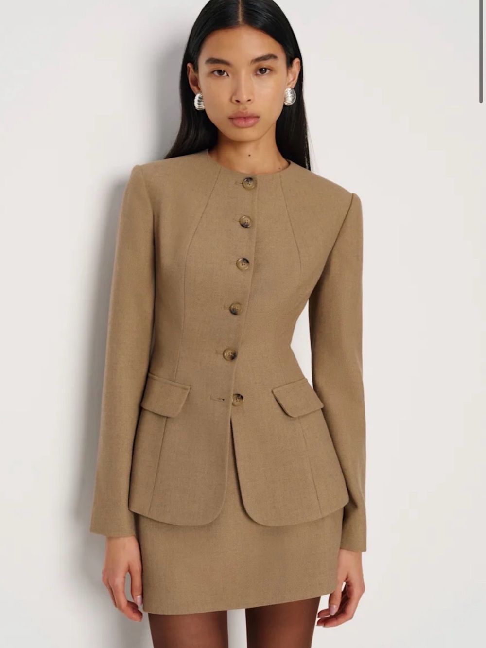 NWT Reformation Georgia Two Piece Blazer & Skirt